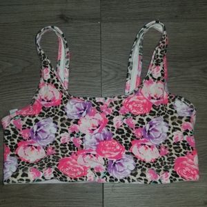 💋Pink floral sport bra💋